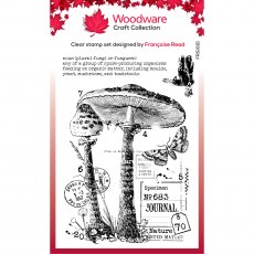 Woodware Clear Stamps Vintage Fungi | Set of 3