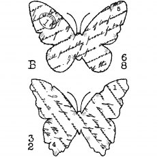 Woodware Clear Stamps Torn Paper Butterflies | Set of 5