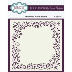 Creative Expressions Stencil by Jamie Rodgers Entwined Floral Frame | 6 x 6 inch
