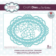 Sue Wilson Craft Dies Stained Glass Collection Grapevine | Set of 6