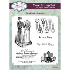 Creative Expressions Taylor Made Journals Clear Stamp Set The Dress Maker | Set of 6