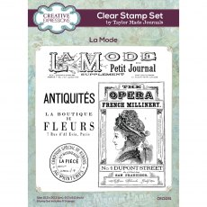Creative Expressions Taylor Made Journals Clear Stamp Set La Mode | Set of 5