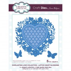 Jamie Rodgers Craft Die Everlasting Love Lattice Heart Blossoms | Set of 5