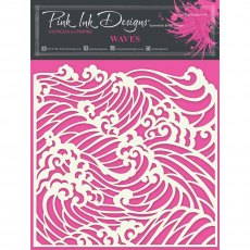 Pink Ink Designs Stencil Waves | 7 x 7 inch
