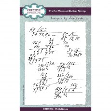 Creative Expressions Sam Poole Rubber Stamp Math Notes