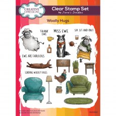 Creative Expressions Jane's Doodles Clear Stamps Woolly Hugs | Set of 22