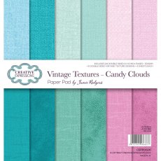 Creative Expressions Jamie Rodgers 8 in x 8 inch Paper Pad Vintage Textures Candy Clouds | 24 sheets