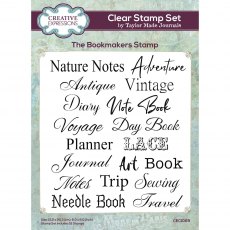 Creative Expressions Taylor Made Journals Clear Stamp Set The Bookmakers | Set of 18