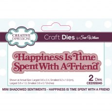 Sue Wilson Craft Dies Mini Shadowed Sentiments Collection Happiness Is Time Spent With A Friend