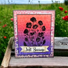 Creative Expressions Rubber Stamp Poppy Patch