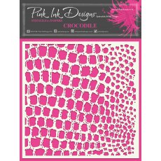 Pink Ink Designs Crocodile Stencil | 7 x 7 inch