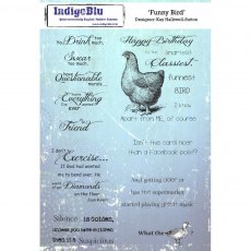 IndigoBlu A5 Rubber Mounted Stamp Funny Bird | Set of 11