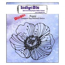 IndigoBlu A7 Rubber Mounted Stamp Dinkie Poppy