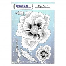 IndigoBlu A5 Rubber Mounted Stamp Giant Poppy | Set of 5