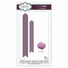 Sue Wilson Craft Dies Finishing Touches Collection Diagonal Foldover Flower | Set of 2