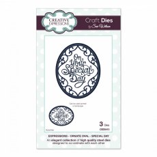 Sue Wilson Craft Dies Expressions Collection Ornate Oval Special Day