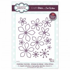 Sue Wilson Craft Dies Finishing Touches Collection Orange Blossom Open Petals | Set of 12