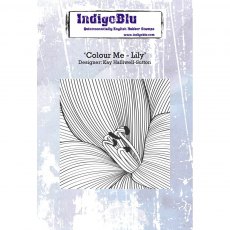 IndigoBlu A6 Rubber Mounted Stamp Colour Me Lily