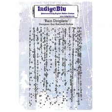 IndigoBlu A6 Rubber Mounted Stamp Rain Droplets