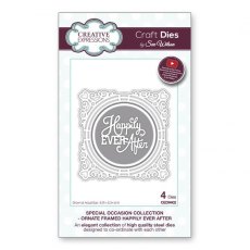 Sue Wilson Craft Dies Special Occasion Collection Ornate Framed Happily Ever After | Set of 4