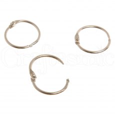 Book Rings Silver 25 mm | Pack of 24