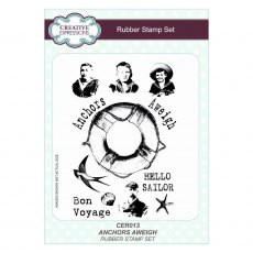 Creative Expressions Rubber Stamp Anchors Aweigh | Set of 10