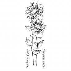 Woodware Clear Stamps Tatty Daisies | Set of 3