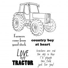 Woodware Clear Stamps Tractor | Set of 5
