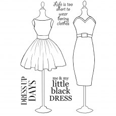 Woodware Clear Stamps Little Black Dress | Set of 5