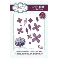 Sue Wilson Craft Dies Finishing Touches Collection Sweet Williams | Set of 12