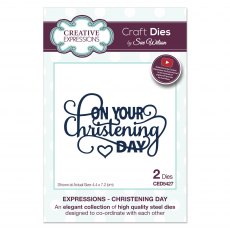 Sue Wilson Craft Dies Expressions Collection Christening Day | Set of 2