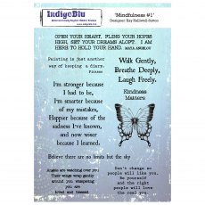 IndigoBlu A5 Rubber Mounted Stamp Mindfulness | Set of 9