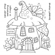 Woodware Clear Stamps Fairy House | Set of 3