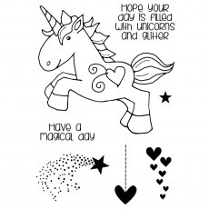 Woodware Clear Stamps Unicorn | Set of 7