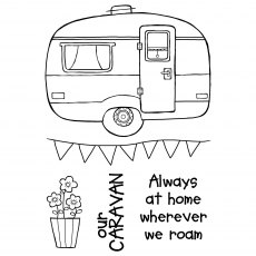 Woodware Clear Stamps Caravan | Set of 4
