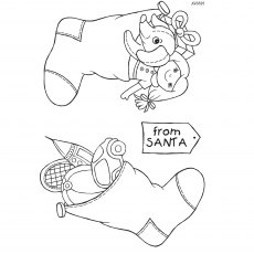 Woodware Clear Stamps The Stuffed Stockings | Set of 3