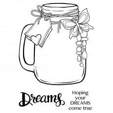 Woodware Clear Stamps Jar Of Dreams | Set of 3