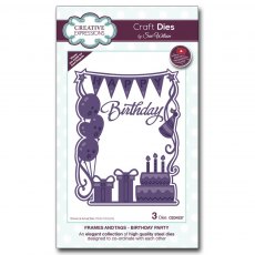Sue Wilson Craft Dies Frames and Tags Collection Birthday Party | Set of 3