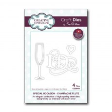 Sue Wilson Craft Dies Special Occasion Collection Champagne Flute | Set of 4