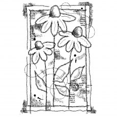 Woodware Clear Stamps  Sketched Daisies