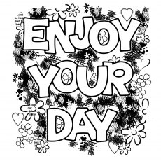 Woodware Clear Stamps Enjoy Your Day