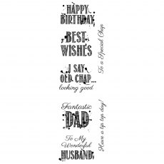 Woodware Clear Stamps Old Chap | Set of 7