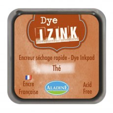 Aladine Izink Dye Ink Pad Tea | 5cm x 5cm