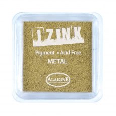 Aladine Izink Pigment Ink Pad Metal Gold | 5cm x 5cm