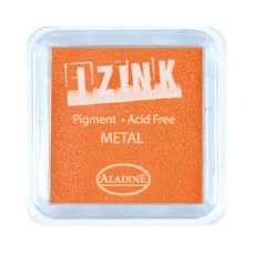 Aladine Izink Pigment Ink Pad Metal Yellow | 5cm x 5cm