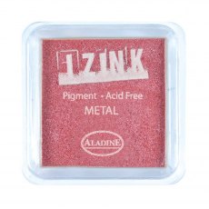 Aladine Izink Pigment Ink Pad Metal Red | 5cm x 5cm