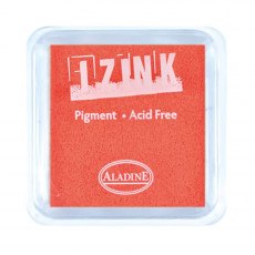 Aladine Izink Pigment Ink Pad Fluorescent Orange | 5cm x 5cm