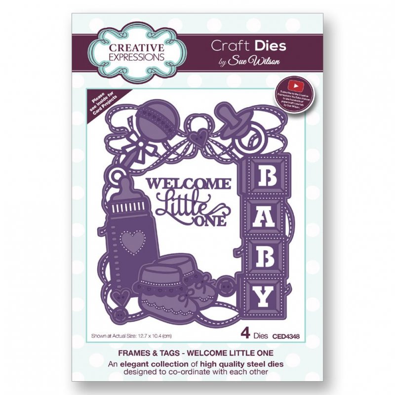 Sue Wilson Sue Wilson Craft Dies Frames and Tags Collection Welcome Little One | Set of 4