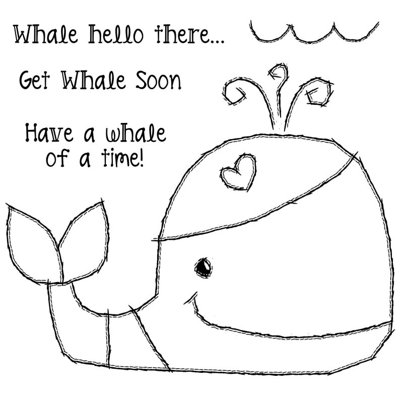 Woodware Woodware Clear Stamps Whale Hello | Set of 5