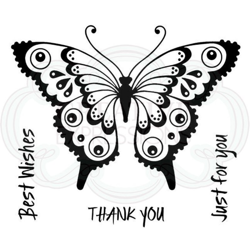 Woodware Woodware Clear Stamps Pretty Flutterby | Set of 4